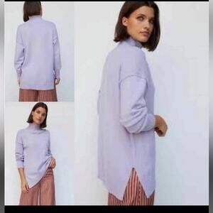 Anthropology crystal tunic sweater lilac‎ size Xs